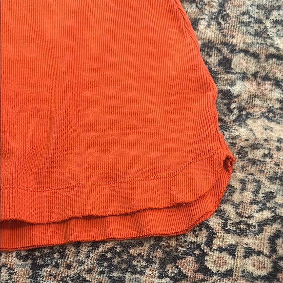 Anthropologie Orange Puff Sleeve Blouse - Picture 5 of 8